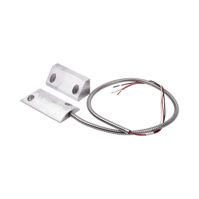 Contacto Magnético para Piso Uso Rudo / Salida Dual NC/NA / GAP 65 mm (2.5 in) / Aluminio / Cable Blindado 55 cm / UL & CE