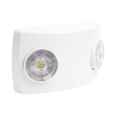 Luz de Emergencia LED / Doble LED 1W 150 lúmenes / Batería Ni-Cd 3.6V 900mAh / 90 min Autonomía / Voltaje Universal 127-240 VAC / UL 5VA / Blanco