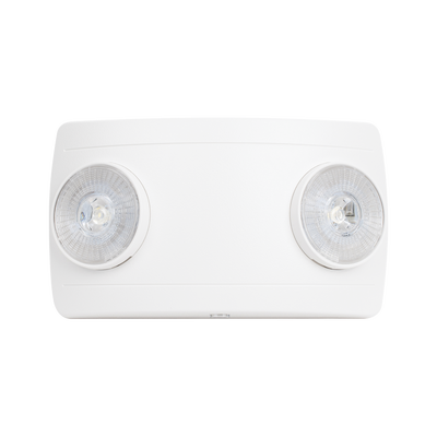 Luz de Emergencia LED / Doble LED 1W 150 lúmenes / Batería Ni-Cd 3.6V 900mAh / 90 min Autonomía / Voltaje Universal 127-240 VAC / UL 5VA / Blanco