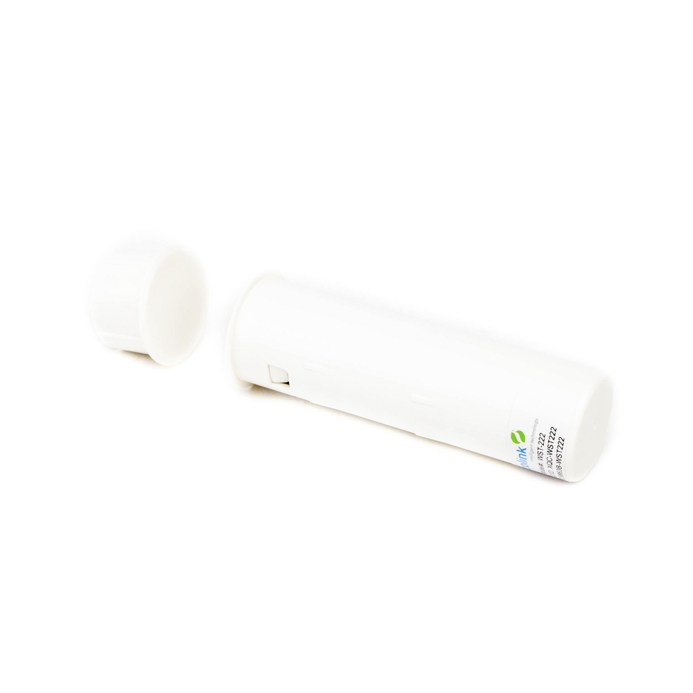 Sensor Magnético Inalámbrico para Empotrar / Invisible en Puerta Cerrada / Gap 2.54 cm / 345 MHz / Batería 5 Años / Diseño Cilíndrico Discreto