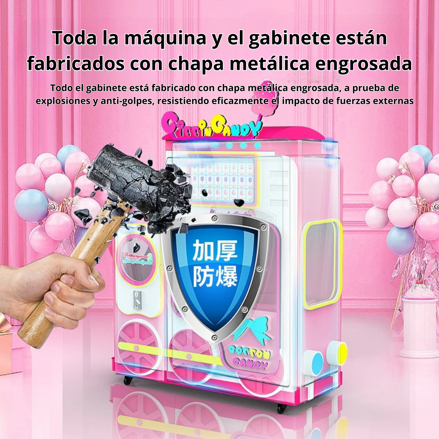 Maquina expendedora de malvaviscos y algodon de azúcar 24/7