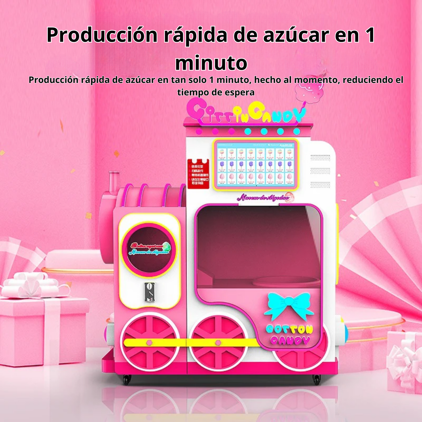 Maquina expendedora de malvaviscos y algodon de azúcar 24/7