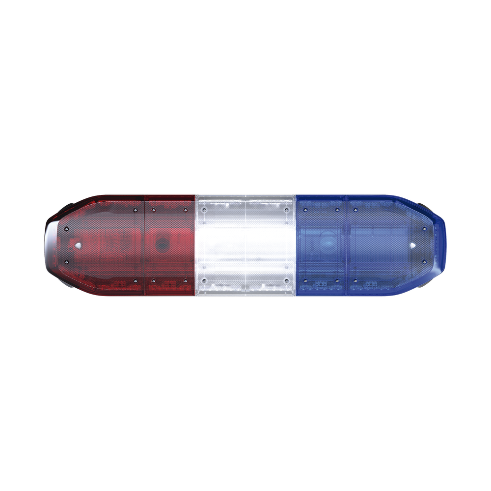 Barra de luces de 48", 216 LED, Dual Color, Programable, Rojo/Azul/Ámbar/Claro, Ideal para Equipar Unidades de Seguridad Publica con Domos Rojo
