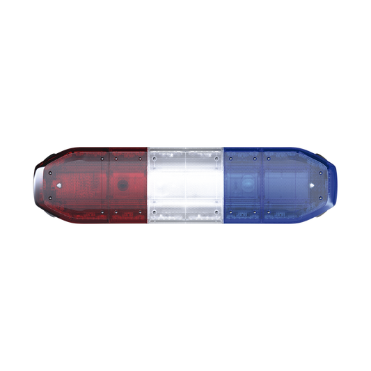 Barra de luces de 48", 216 LED, Dual Color, Programable, Rojo/Azul/Ámbar/Claro, Ideal para Equipar Unidades de Seguridad Publica con Domos Rojo