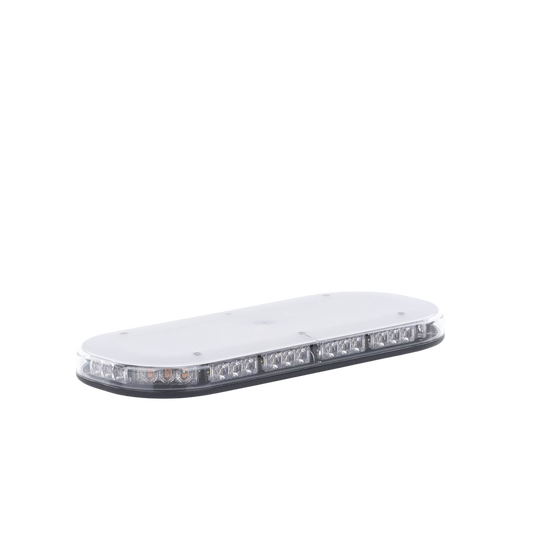 Mini Barra de Luces 42 LED, Ambar/Blanco, 15 Pulgadas, Montaje Fijo Con Tornillos, 12-24 Vcd, Lente transparente, SAE
