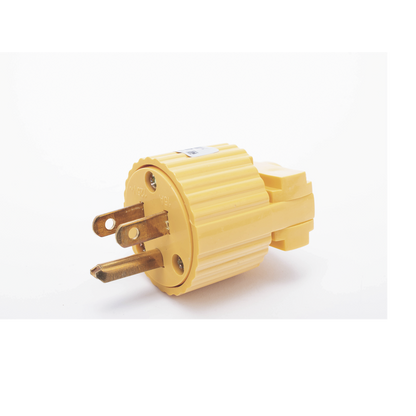 Clavija con Abrazadera Plástica Aterrizada / 127 V CA 15 A Max. / Fabricada en Plastico ABS.