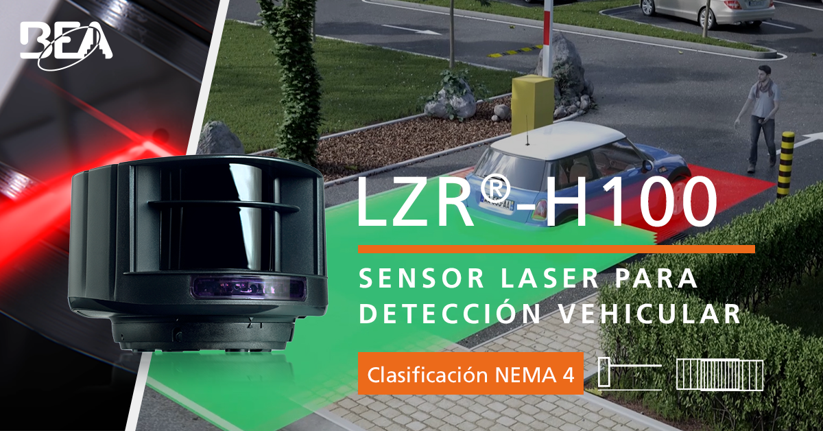 Kit de Sensor láser y control remoto / Evite el uso de lazos magnéticos / Protege carriles de hasta 9.6 m de ancho y 9.6 metros de profundidad