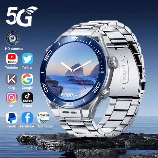 5G For Huawei Ultimate Smartwatch Men GPS HD Camera SIM Talk 2+16G Heart Rate Health Monitoring Sports Fitness Smart Watch