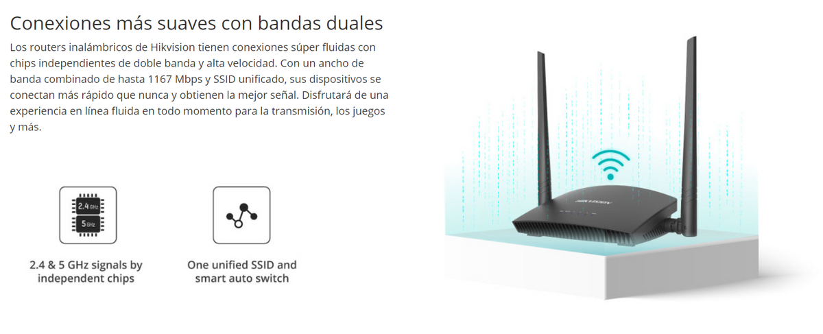 Router Inalámbrico WISP Gigabit / Wifi 5 / Hasta 1200 Mbps / Doble Banda AC (2.4 GHz y 5 GHz) / 3 Puertos LAN 10/100/1000 Mbps + 1 Puerto WAN