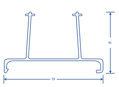 Separador interno de PVC auto extinguible, para canaleta TEK100, 50cm (5590-32200)