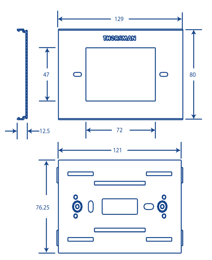 Soporte y tapa universal color blanco de PVC auto extinguible, para canaleta TEK100 (5595-10001)