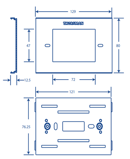 Soporte y tapa universal color blanco de PVC auto extinguible, para canaleta TEK100 (5595-10001)