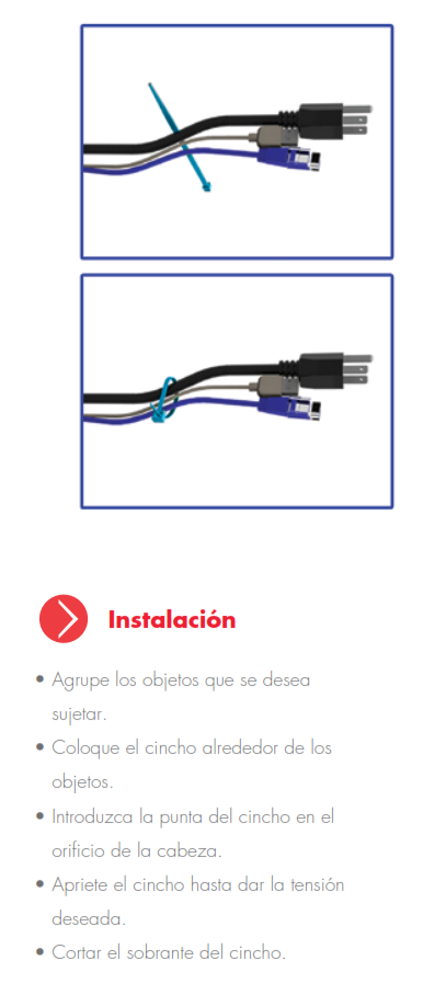 Cincho de nylon color negro, 2.5 x 100mm (100pzs) (4200-01001)