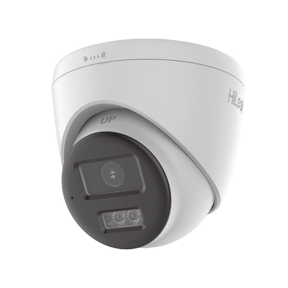 Kit HiLook Audio Bidireccional TurboHD 1080p / DVR 4 Canales / 2 Cámaras Turret (Exterior) con Bocina y Microfóno Integrado / 2 Fuentes de Poder