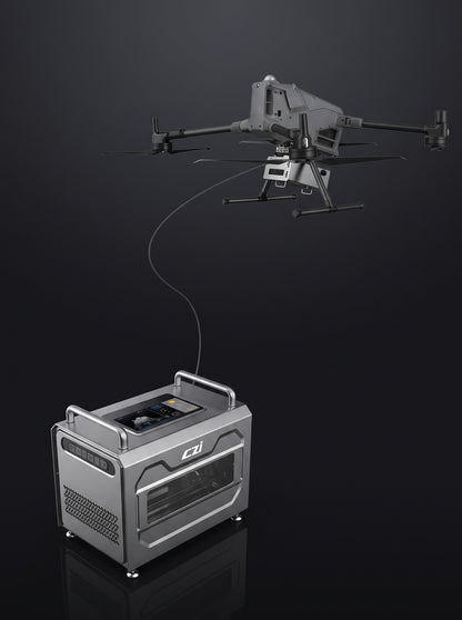 Estación de Potencia con Cable, compatible con Matrice 400, Operación Continua de Drones, Cable de 110m, IP55, Ambientes Extremos