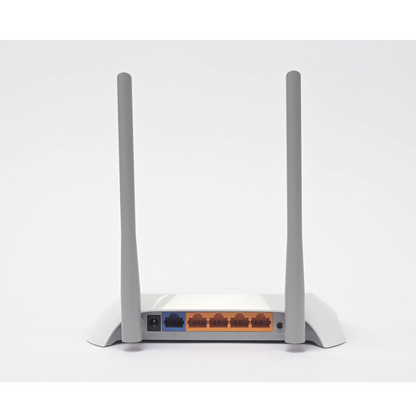 Router Inalámbrico WISP, 2.4 GHz, 300 Mbps, 2 antenas externas omnidireccional 5 dBi, 4 Puertos LAN 10/100 Mbps, 1 Puerto WAN 10/100 Mbps, control de