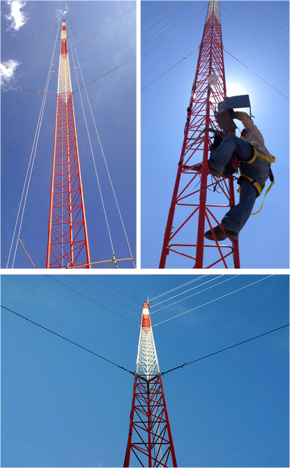 Kit de Torre Arriostrada de Techo de 30 m con Tramo STZ30G Galvanizada por Inmersión en Caliente (No incluye retenida).