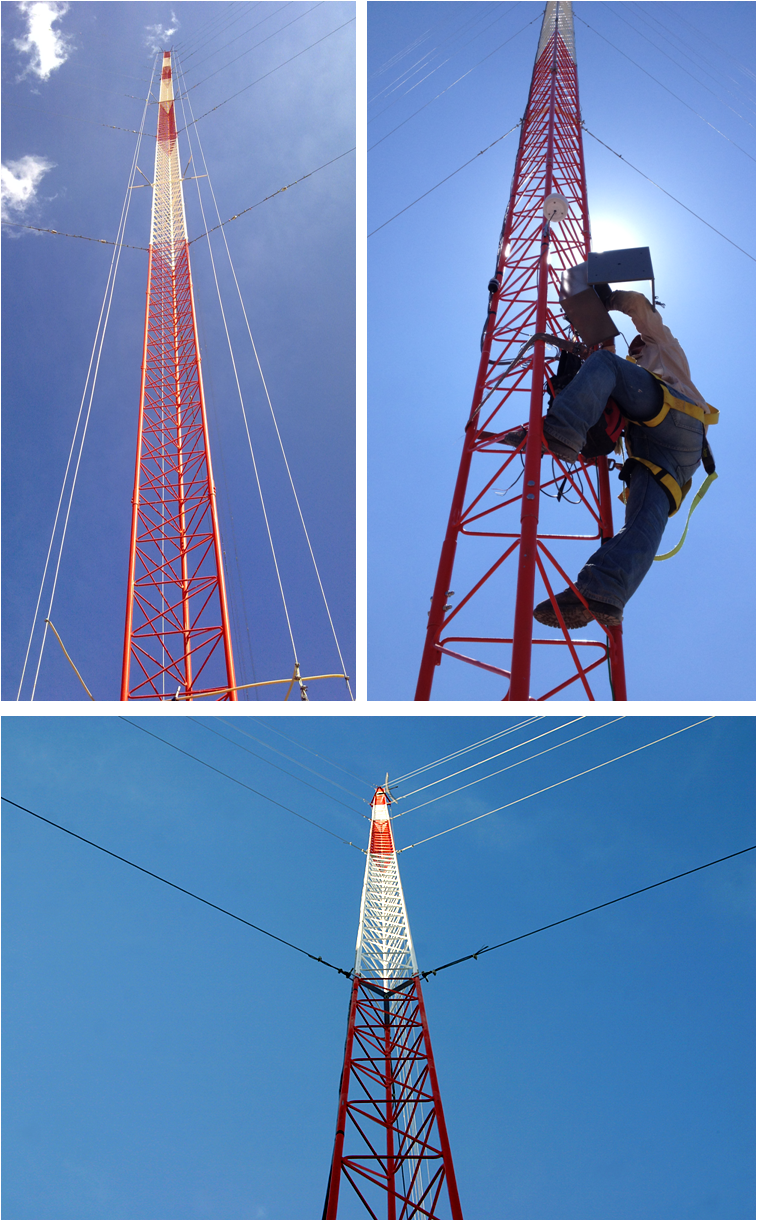 Kit de Torre Arriostrada de Piso de 45 m Altura con Tramo STZ35 Galvanizado Electrolítico (No incluye retenida).