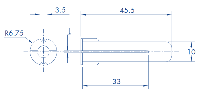 Taquete azul 3/8" para tornillo 12mm x 2" (100pzs) (1105-05100)