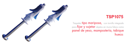 Taquete tipo mariposa con tornillo de 3" (25pzs) (2208-06025)