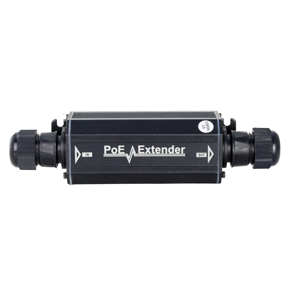Extensor PoE / 100 Metros / Intemperie (IP66) / 60 Watts / 1 Puerto de Entrada / 1 Puerto de Salida PoE / No requiere alimentación
