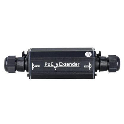 Extensor PoE / 100 Metros / Intemperie (IP66) / 60 Watts / 1 Puerto de Entrada / 1 Puerto de Salida PoE / No requiere alimentación