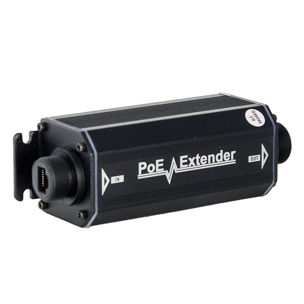 Extensor PoE / 100 Metros / Intemperie (IP66) / 60 Watts / 1 Puerto de Entrada / 1 Puerto de Salida PoE / No requiere alimentación