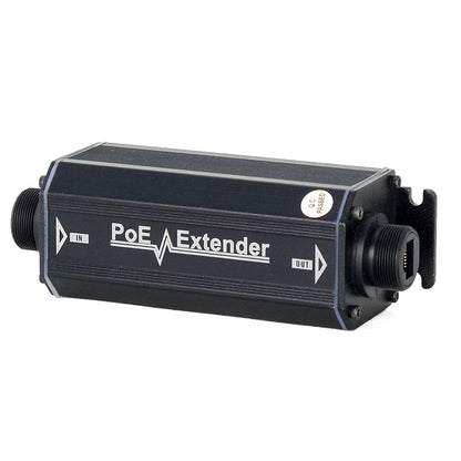 Extensor PoE / 100 Metros / Intemperie (IP66) / 60 Watts / 1 Puerto de Entrada / 1 Puerto de Salida PoE / No requiere alimentación