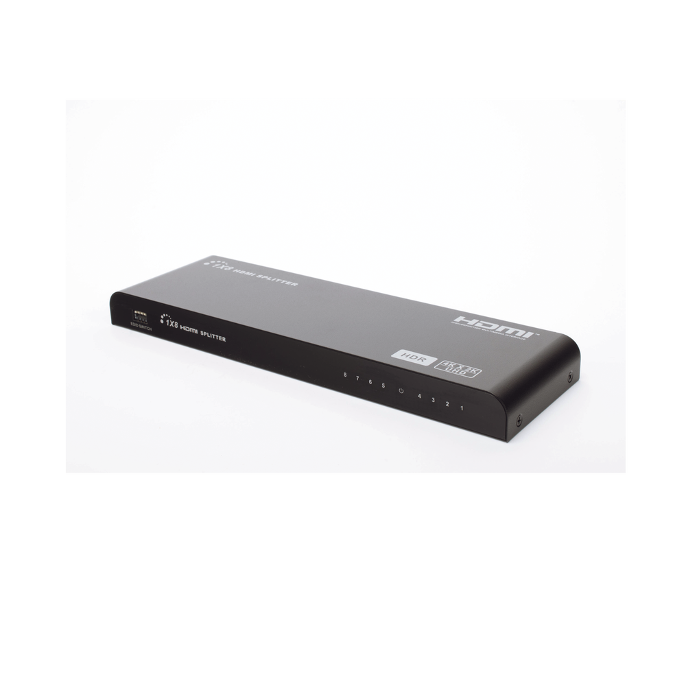 Splitter HDMI 4K de 1 Entrada a 8 Salidas (Simultaneas) | Soporta 4K×2K | Ajuste de resoluciones EDID | HDR | HDMI 2.0 | HDCP 2.2 | Permite mezclar