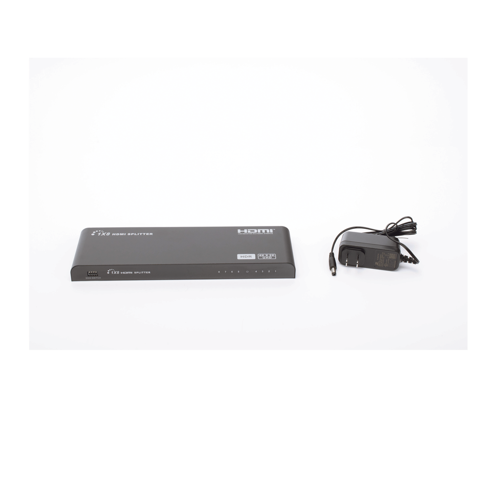 Splitter HDMI 4K de 1 Entrada a 8 Salidas (Simultaneas) | Soporta 4K×2K | Ajuste de resoluciones EDID | HDR | HDMI 2.0 | HDCP 2.2 | Permite mezclar