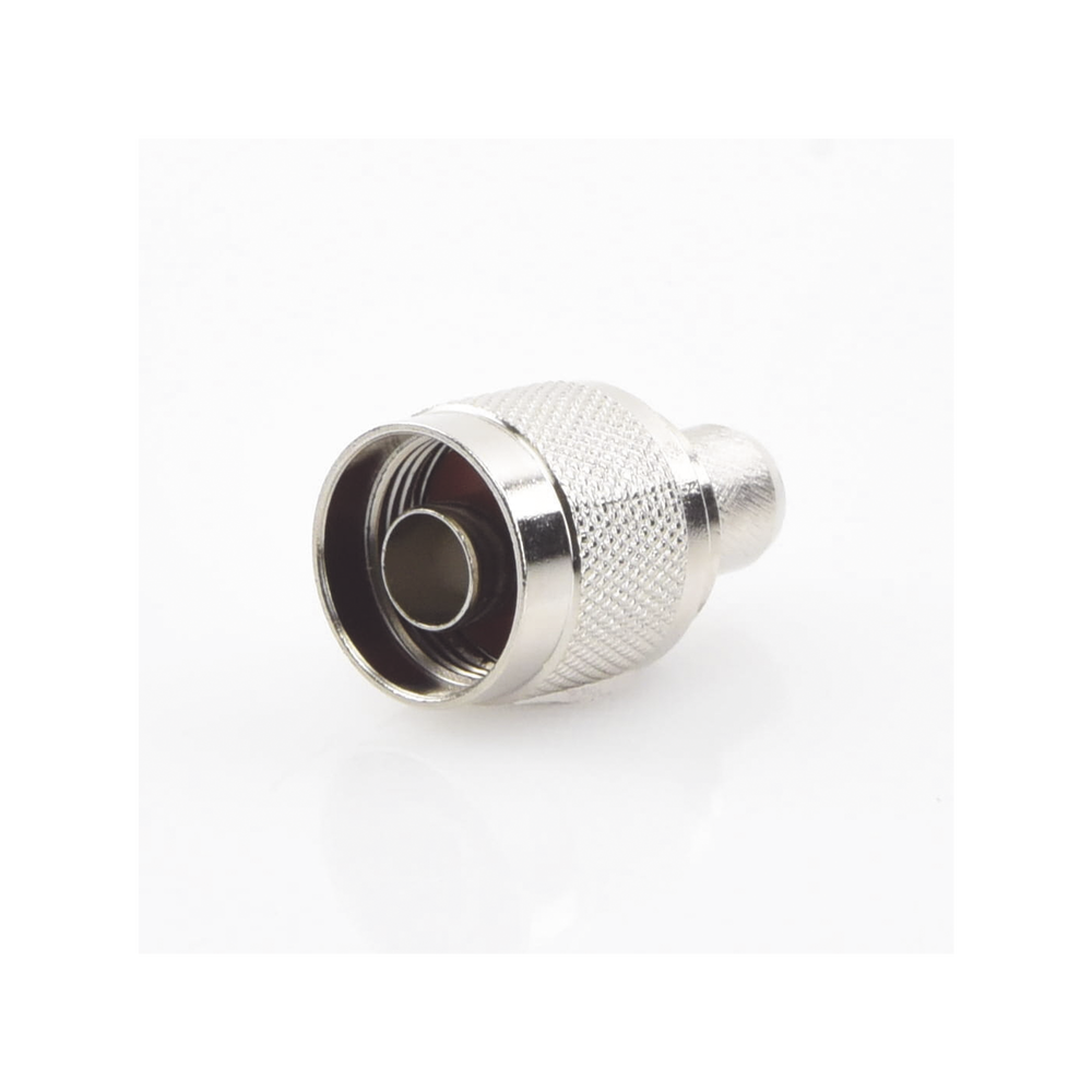Conector N Macho para 75 Ohm de Anillo Plegable para cable RG-11, Niquel /Oro /Teflón