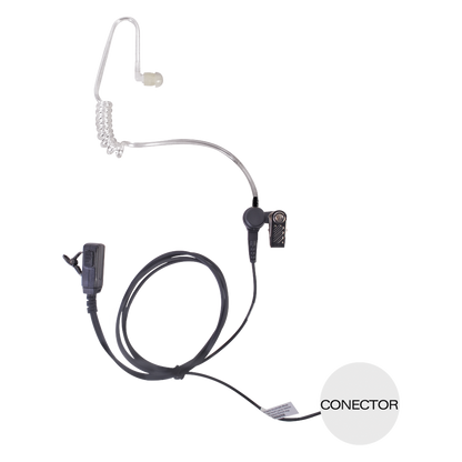 Micrófono - audífono de tubo acústico transparente de grado médico con conector de 3.5mm para KENWOOD Y ABELL