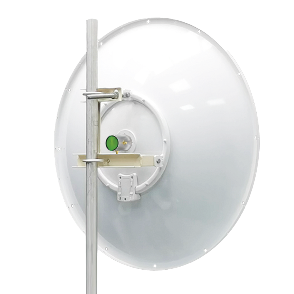 Antena direccional de 3ft, 4.9 a 7.1 GHz, Ganancia 34 dBi, Conectores SMA-hembra, Polarización doble, incluye montaje para torre o mástil