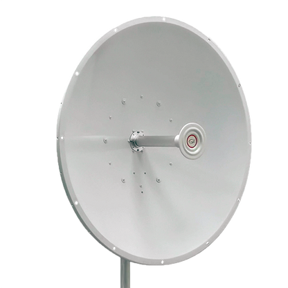 Antena direccional de 3ft, 4.9 a 7.1 GHz, Ganancia 34 dBi, Conectores SMA-hembra, Polarización doble, incluye montaje para torre o mástil