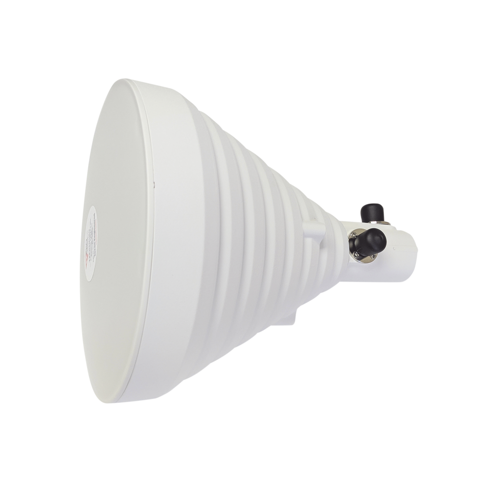 Antena Sectorial Simétrica de 30 °, 19 dBi, 4.9-6.5 GHz, Ideal para ambientes de alto ruido, Tipo de conector N-Hembra, con montaje incluido