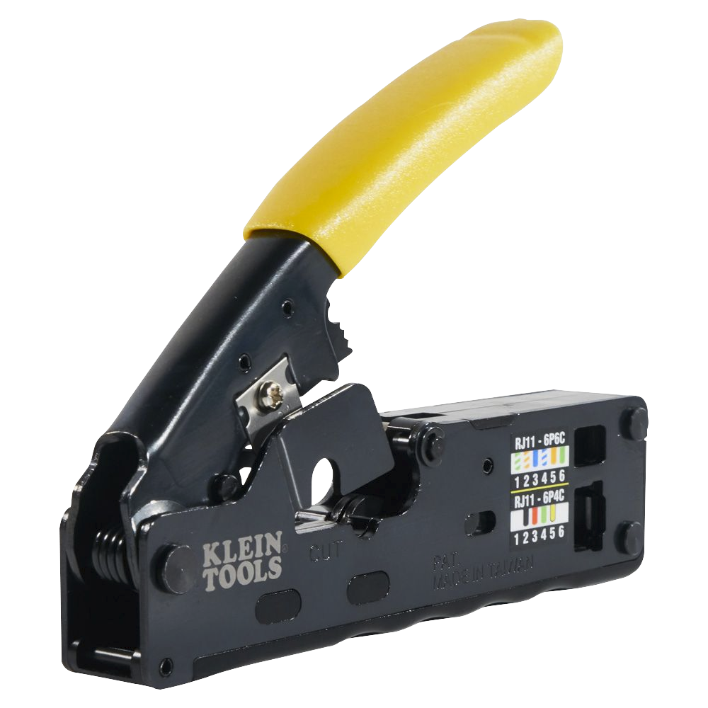 Ponchadora/Pelacables/Cortacables Compacta con Matraca para Conectores RJ45 y RJ11/RJ12.
