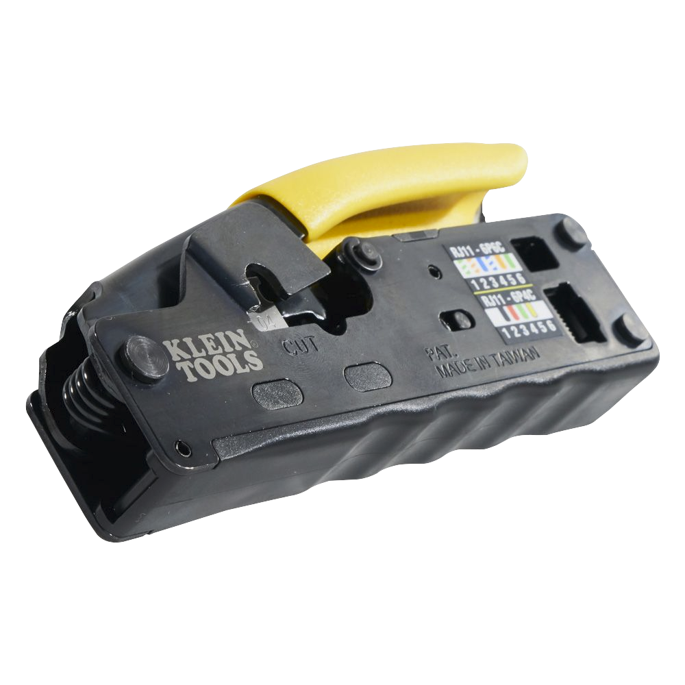 Ponchadora/Pelacables/Cortacables Compacta con Matraca para Conectores RJ45 y RJ11/RJ12.