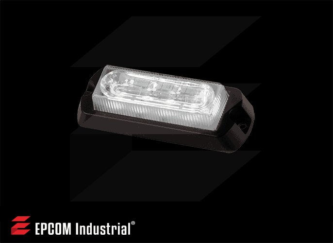 Luz Auxiliar Ultra Brillante X13 de 4 LEDs, color Rojo, con mica transparente.