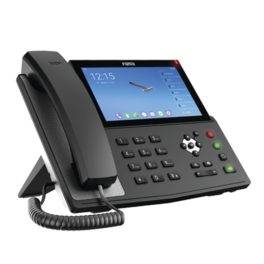 Teléfono IP Android Empresarial para 20 lineas SIP, pantalla táctil, Wi-Fi y Bluetooth, PoE, hasta 112 botones DSS, puertos Gigabit, soporta