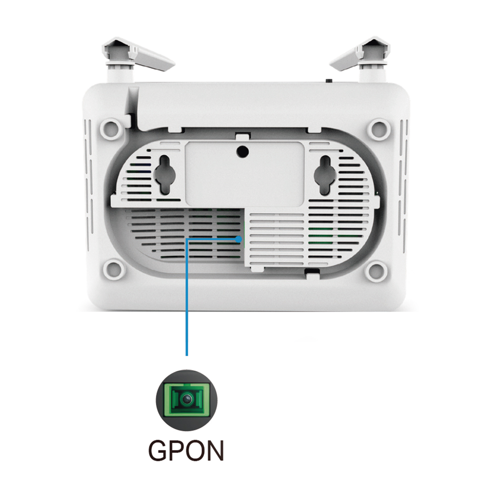 ONU/ONT - XPON Router WIFI AC 1200 / Modo EPON y GPON / 1 Puerto PON SC/APC / 2 Puertos LAN 10/100/1000 MBPS / Soporta AgiNet Config - AgiNet ACS