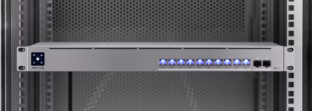 USW Pro XG 10 PoE Switch PoE+++ Capa 3 Etherlighting™ de 10 Puertos 10GbE (Todos PoE+++) y 2 Puertos SFP+ con Disponibilidad PoE de 400W