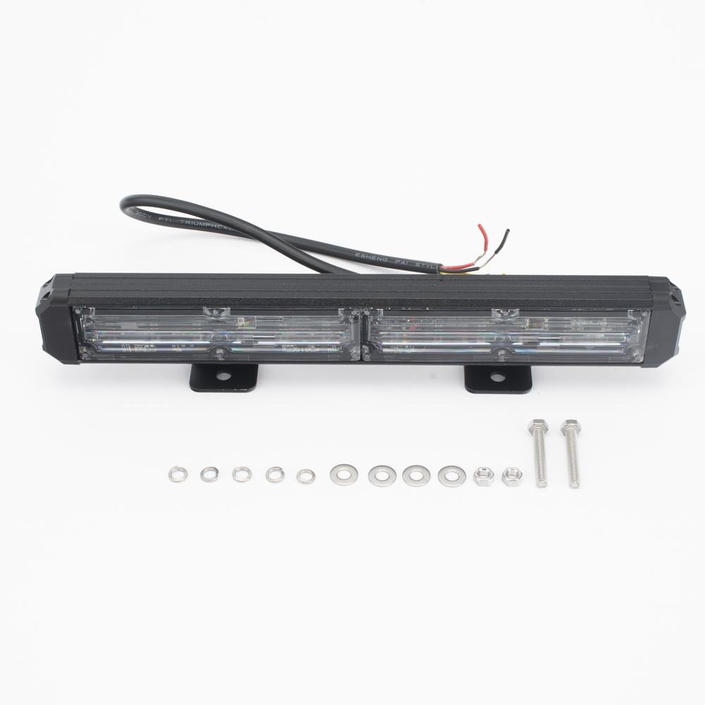 Barra de Luz de Advertencia, 2 Módulos de 6 LED, 11 Pulgadas Rojo