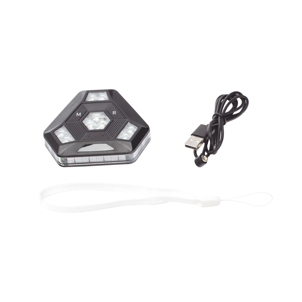 Luz Auxiliar Rojo/Azul Ultra Brillante Para Automóviles, Motocicletas y Bicicletas Con Montaje Magnético