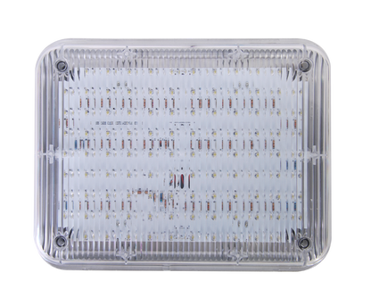 Luz de Advertencia 9x7" / 104 LED / Color Claro / 2 Patrones de Destello / Montaje Permanente / 12 Vcc