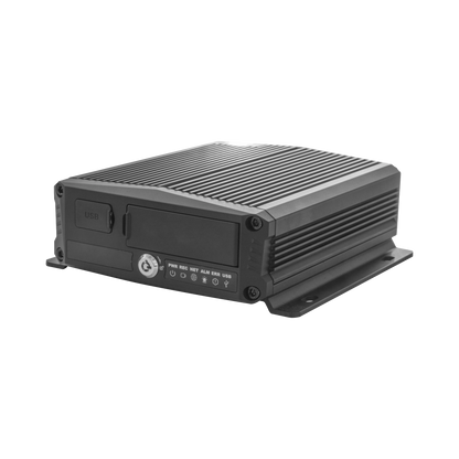 DVR Móvil / Multiplataforma / 4 Canales AHD + 2 canales IP/ Almacenamiento en Memoria Micro SD / H.265 / Chip IA Embebido / Soporta 4G / GPS / WIFI