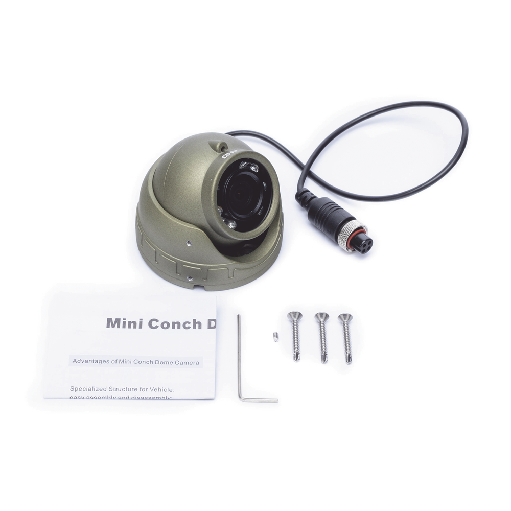 Cámara Mini Domo AHD 2 Megapixel / Lente 2.8 mm / 3 mts IR / Micrfono Integrado / Uso en Interior / Compatible con DVR´s Moviles Streamax / Conector