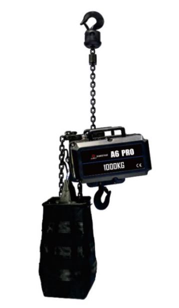Polipasto Eléctrico / Motor de Elevación 220V | 1 Tonelada | 25m Cadena | IP66 Exterior | Case de Vuelo Incluido