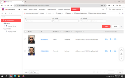 Licencia Hik-Connect Team / Video Intercom / Pases Temporales / 1 Habitación / 1 Año