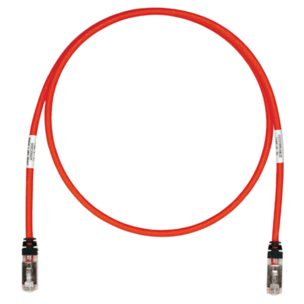 Patch Cord Cat6A, Blindado S/FTP, CM/LS0H, 2.74 Metros (9 Pies), Color Rojo