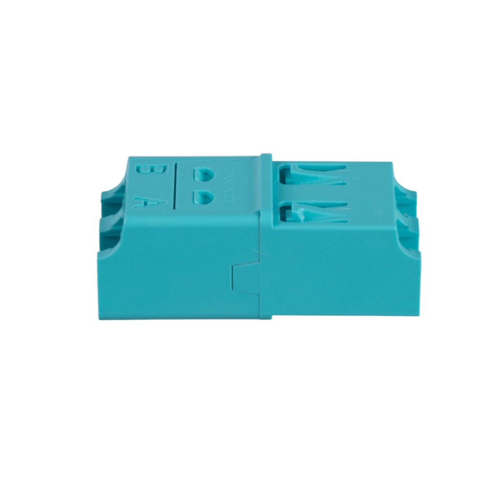 Módulo Acoplador LC Duplex, Para Fibra Multimodo, Color Aqua